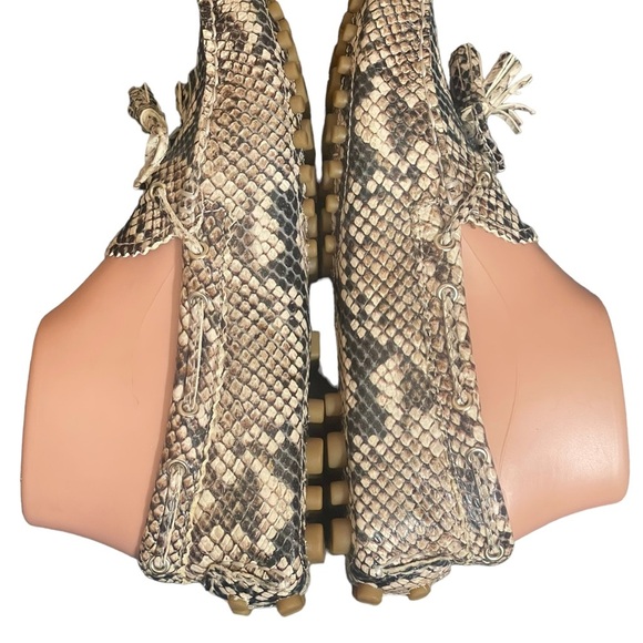 Coach Nadia Driving Mocs Bow Tassel
Loafers Snake Print Leather Shoe Flats 5.5B - Picture 5 of 16